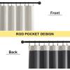 imageNICETOWN Cream Linen 100 Blackout Curtains 2 Panels Set 52 x 80 Inches Rod Pocket Style Thermal Insulated Room Darkening Drapes for Bedroom Living Room Nursery Modern Farmhouse DecorSnowbound