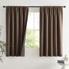imageNICETOWN Cream Linen 100 Blackout Curtains 2 Panels Set 52 x 80 Inches Rod Pocket Style Thermal Insulated Room Darkening Drapes for Bedroom Living Room Nursery Modern Farmhouse DecorCoffee