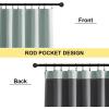 imageNICETOWN Cream Linen 100 Blackout Curtains 2 Panels Set 52 x 80 Inches Rod Pocket Style Thermal Insulated Room Darkening Drapes for Bedroom Living Room Nursery Modern Farmhouse DecorSeafoam Green