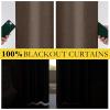 imageNICETOWN Cream Linen 100 Blackout Curtains 2 Panels Set 52 x 80 Inches Rod Pocket Style Thermal Insulated Room Darkening Drapes for Bedroom Living Room Nursery Modern Farmhouse DecorCoffee