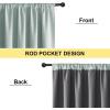 imageNICETOWN Cream Linen 100 Blackout Curtains 2 Panels Set 52 x 80 Inches Rod Pocket Style Thermal Insulated Room Darkening Drapes for Bedroom Living Room Nursery Modern Farmhouse DecorSeafoam Green