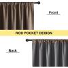 imageNICETOWN Cream Linen 100 Blackout Curtains 2 Panels Set 52 x 80 Inches Rod Pocket Style Thermal Insulated Room Darkening Drapes for Bedroom Living Room Nursery Modern Farmhouse DecorCoffee