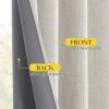 imageNICETOWN Cream Linen 100 Blackout Curtains 2 Panels Set 52 x 80 Inches Rod Pocket Style Thermal Insulated Room Darkening Drapes for Bedroom Living Room Nursery Modern Farmhouse DecorSnowbound