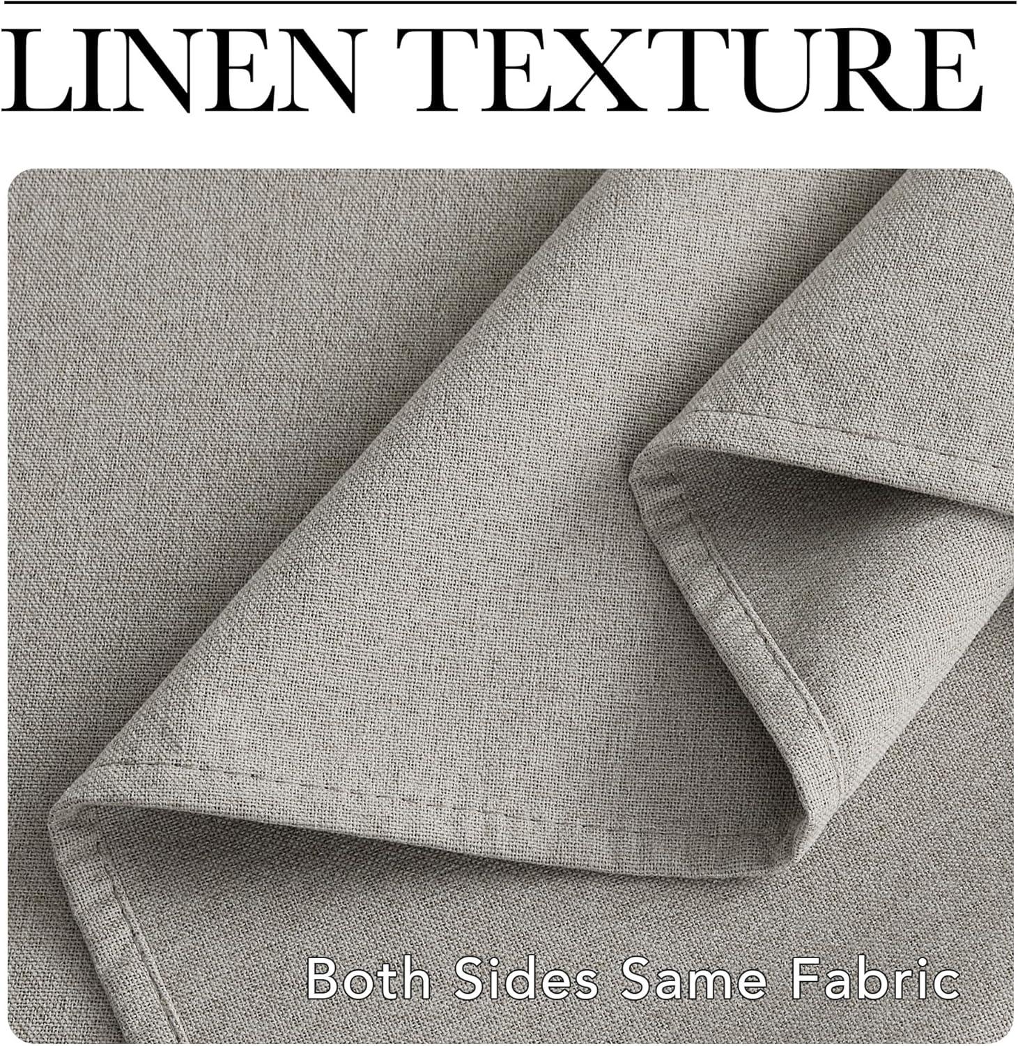 imageNICETOWN 100 Blackout Curtains for Bedroom W52 x L96 Pair Grey Crisp Faux Linen Thermal Insulated ampamp Energy Efficient Light Blocking Shield for Living Room Dining RoomSilver Grey