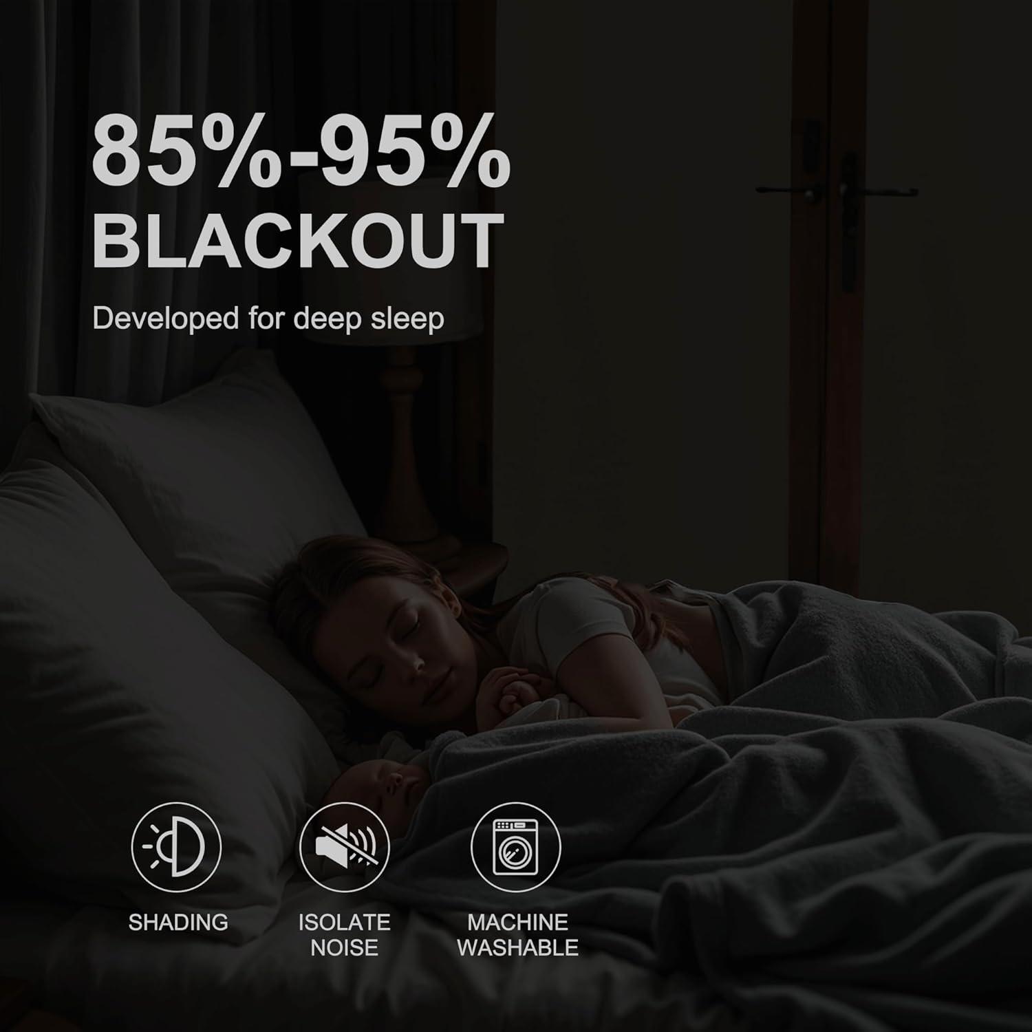 imageNICETOWN 100 Blackout French Door Curtains Privacy Curtains for Window 26 X 50 Inch Long Room Darkening Drapes Thermal Insulated Door Window Shades for Bedroom 1 Panel KhakiCappuccino