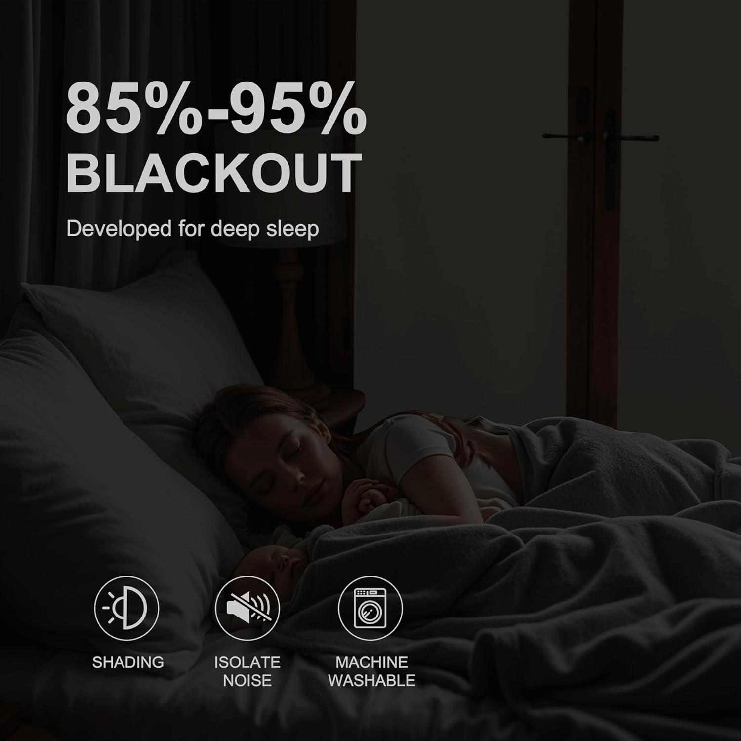 imageNICETOWN 100 Blackout French Door Curtains Privacy Curtains for Window 26 X 50 Inch Long Room Darkening Drapes Thermal Insulated Door Window Shades for Bedroom 1 Panel KhakiLight Beige