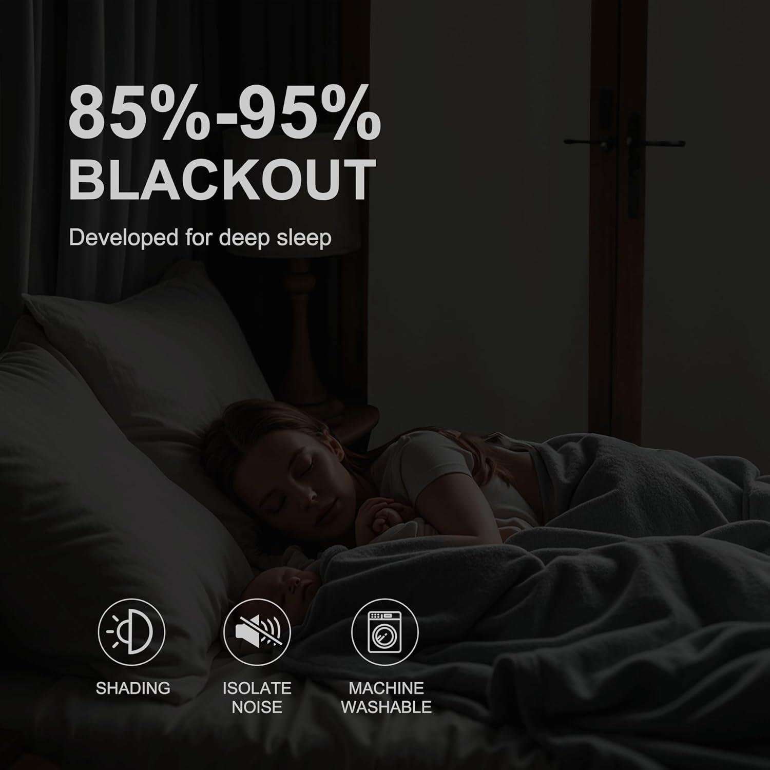 imageNICETOWN 100 Blackout French Door Curtains Privacy Curtains for Window 26 X 50 Inch Long Room Darkening Drapes Thermal Insulated Door Window Shades for Bedroom 1 Panel KhakiSand