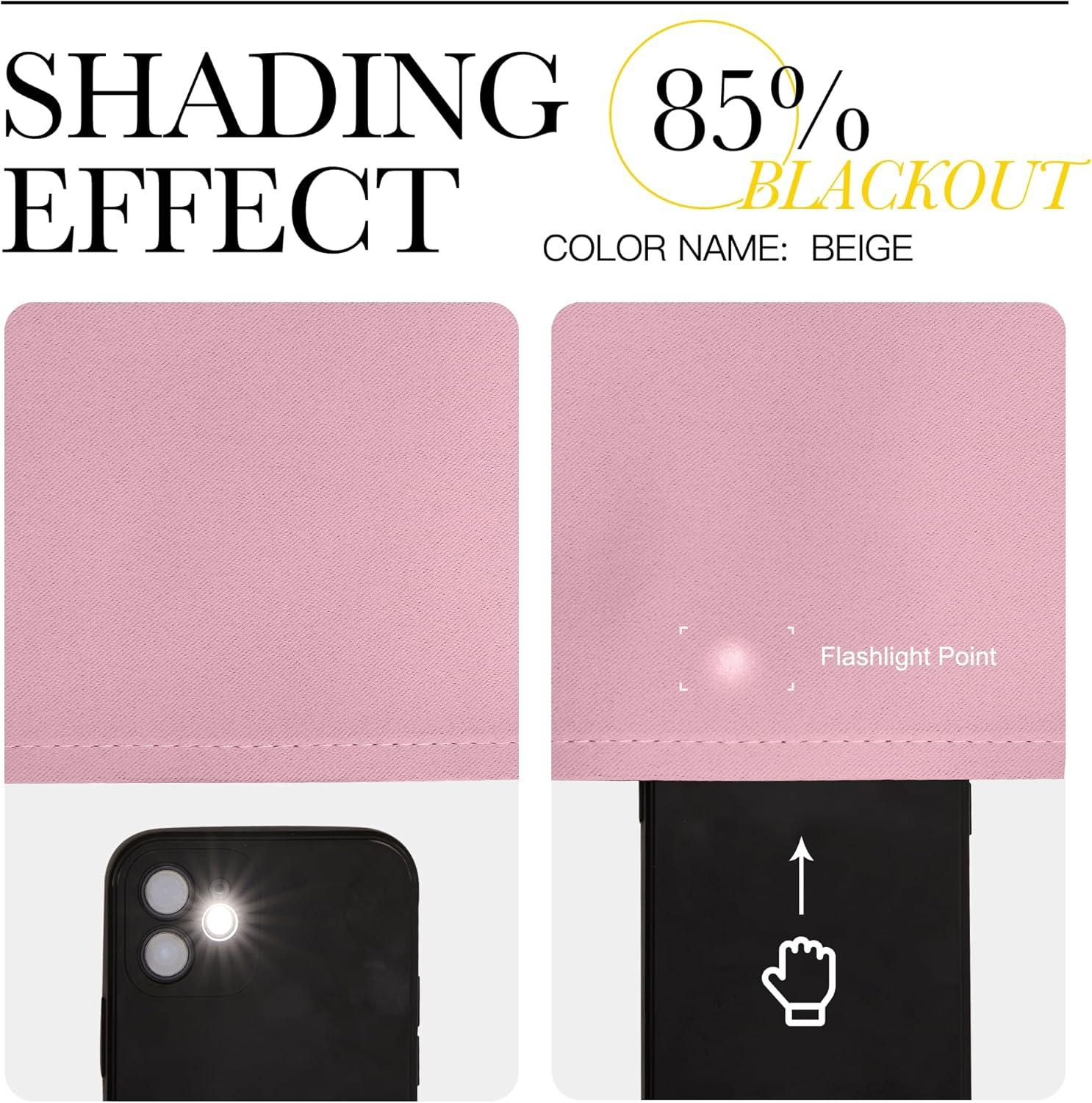 imageNICETOWN Bedroom Blackout Curtain Panel 1 Panel 70 x 84 inch Rouge Pink Privacy Window Thermal Insulated Blackout DrapeDrapery for Loft Guestroom