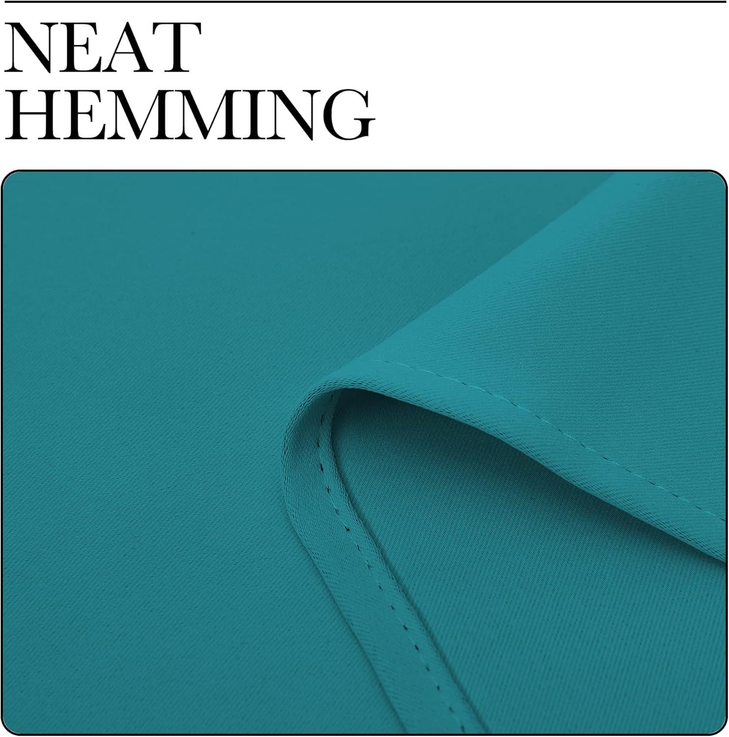 imageNICETOWN Blackout Curtain Blind for Bedroom Single Panel W34 x L63 inches Peacock Teal Thermal Insulated Grommet Blackout Room Darkening DrapeDrapery