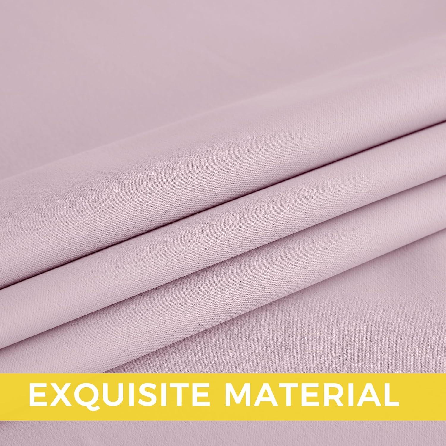 imageNICETOWN Navy Blue Blackout Panels 63 Inches Long  Grommet Thermal Insulated Shades for Living Room Yard Kids Room Laundry Pantry  1 Pair W52 x L63Baby Pink