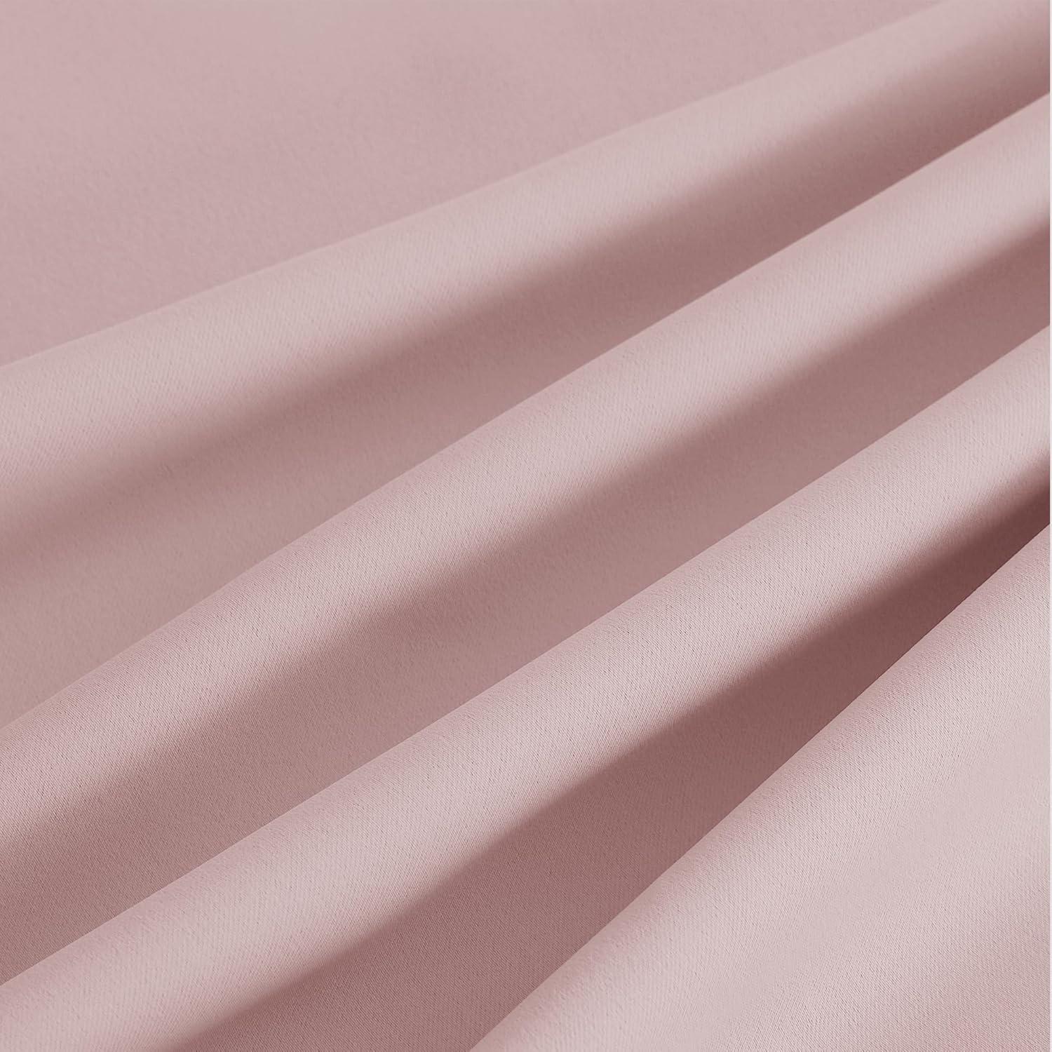 imageNICETOWN Navy Blue Blackout Panels 63 Inches Long  Grommet Thermal Insulated Shades for Living Room Yard Kids Room Laundry Pantry  1 Pair W52 x L63Blush Pink