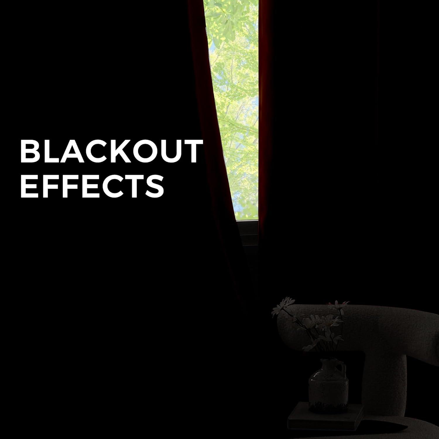 imageNICETOWN Navy Blue Blackout Panels 63 Inches Long  Grommet Thermal Insulated Shades for Living Room Yard Kids Room Laundry Pantry  1 Pair W52 x L63Burnt Orange