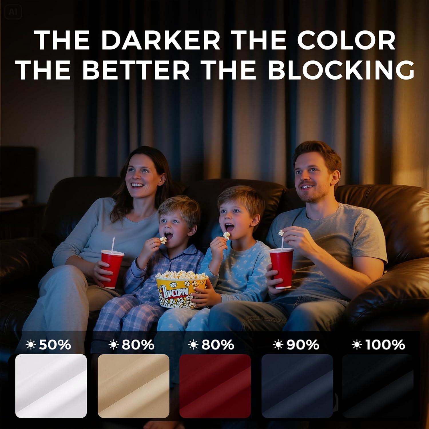 imageNICETOWN Navy Blue Blackout Panels 63 Inches Long  Grommet Thermal Insulated Shades for Living Room Yard Kids Room Laundry Pantry  1 Pair W52 x L63Burgundy Red