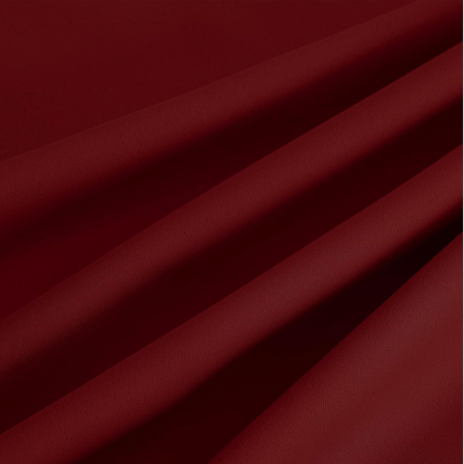 imageNICETOWN Navy Blue Blackout Panels 63 Inches Long  Grommet Thermal Insulated Shades for Living Room Yard Kids Room Laundry Pantry  1 Pair W52 x L63Burgundy Red