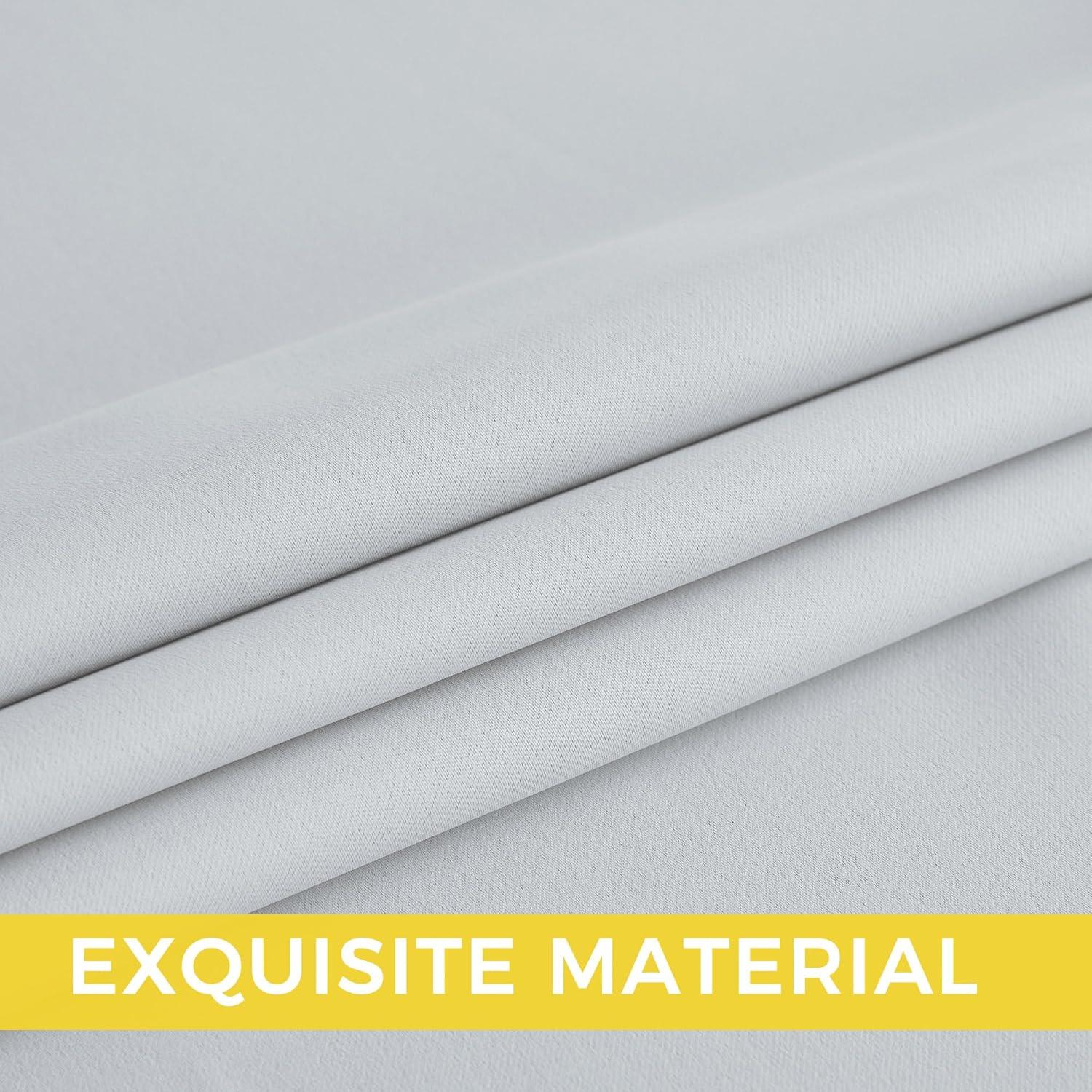 imageNICETOWN Navy Blue Blackout Panels 63 Inches Long  Grommet Thermal Insulated Shades for Living Room Yard Kids Room Laundry Pantry  1 Pair W52 x L63Greyish White