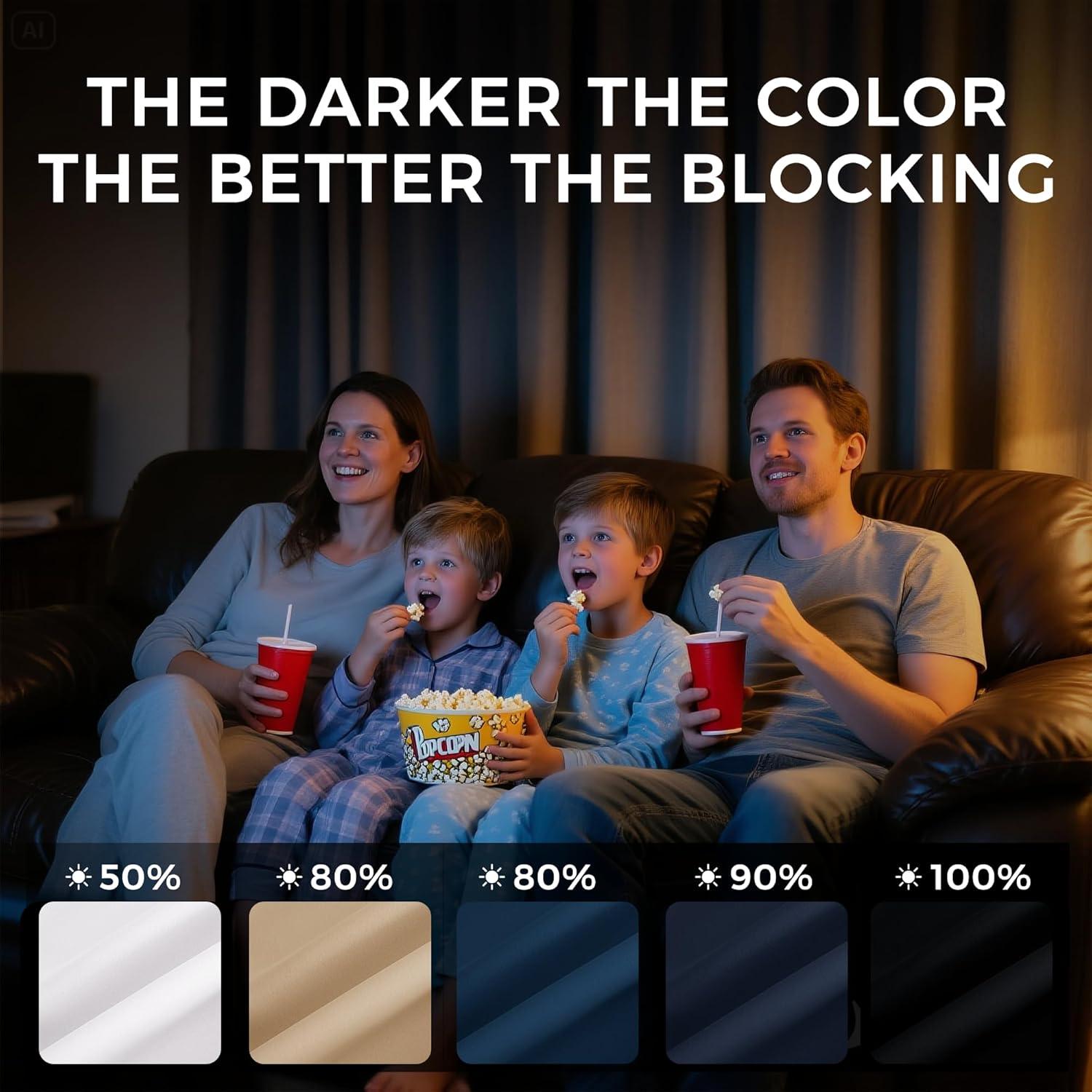 imageNICETOWN Navy Blue Blackout Panels 63 Inches Long  Grommet Thermal Insulated Shades for Living Room Yard Kids Room Laundry Pantry  1 Pair W52 x L63Morrocan Blue