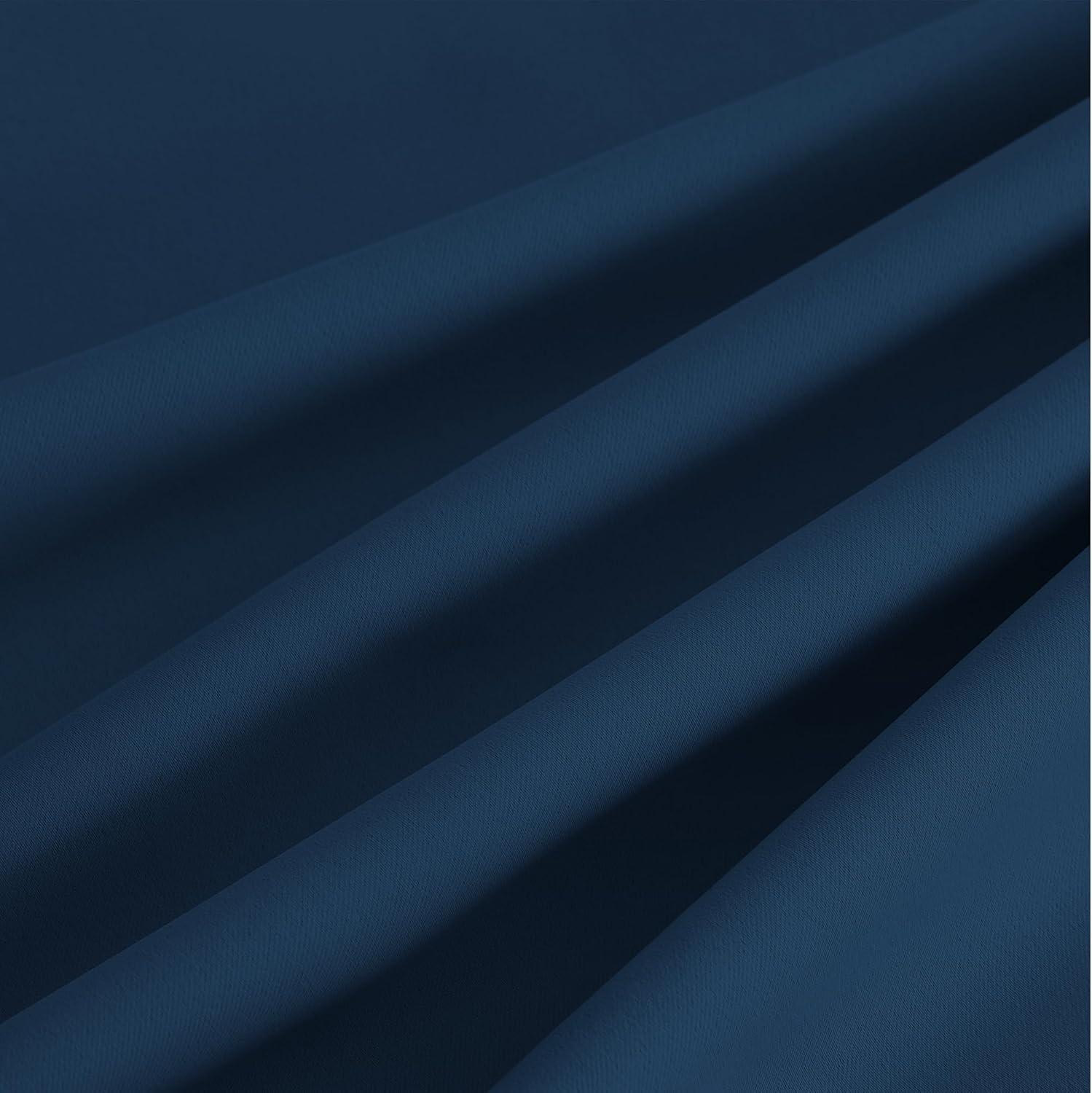 imageNICETOWN Navy Blue Blackout Panels 63 Inches Long  Grommet Thermal Insulated Shades for Living Room Yard Kids Room Laundry Pantry  1 Pair W52 x L63Morrocan Blue