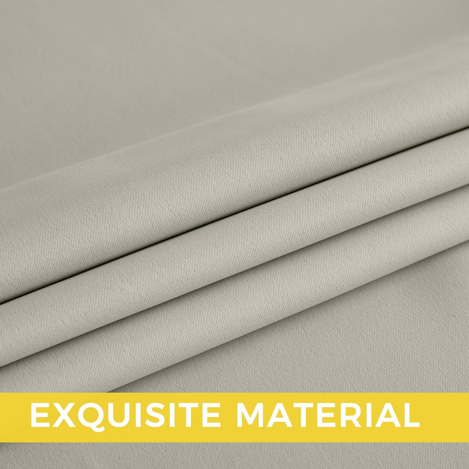 imageNICETOWN Navy Blue Blackout Panels 63 Inches Long  Grommet Thermal Insulated Shades for Living Room Yard Kids Room Laundry Pantry  1 Pair W52 x L63Natural