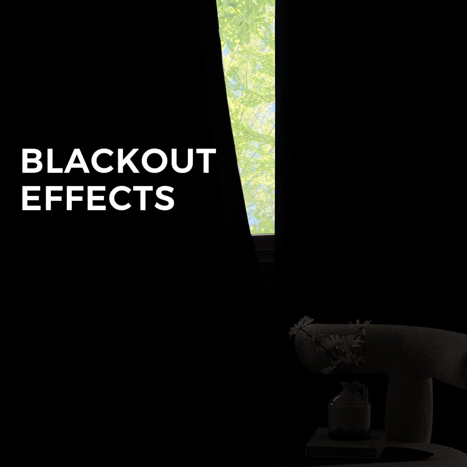 imageNICETOWN Navy Blue Blackout Panels 63 Inches Long  Grommet Thermal Insulated Shades for Living Room Yard Kids Room Laundry Pantry  1 Pair W52 x L63Navy Blue