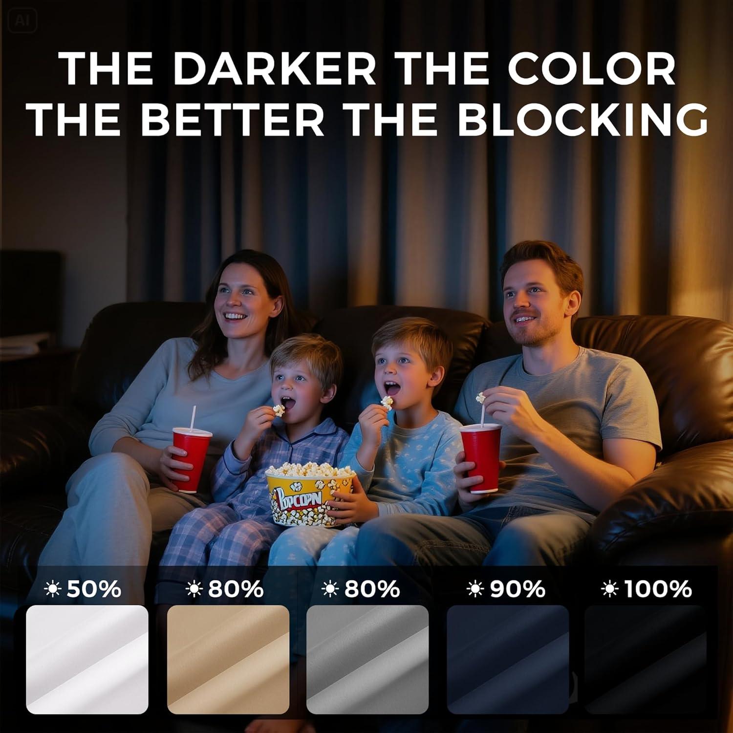 imageNICETOWN Navy Blue Blackout Panels 63 Inches Long  Grommet Thermal Insulated Shades for Living Room Yard Kids Room Laundry Pantry  1 Pair W52 x L63Silver Grey