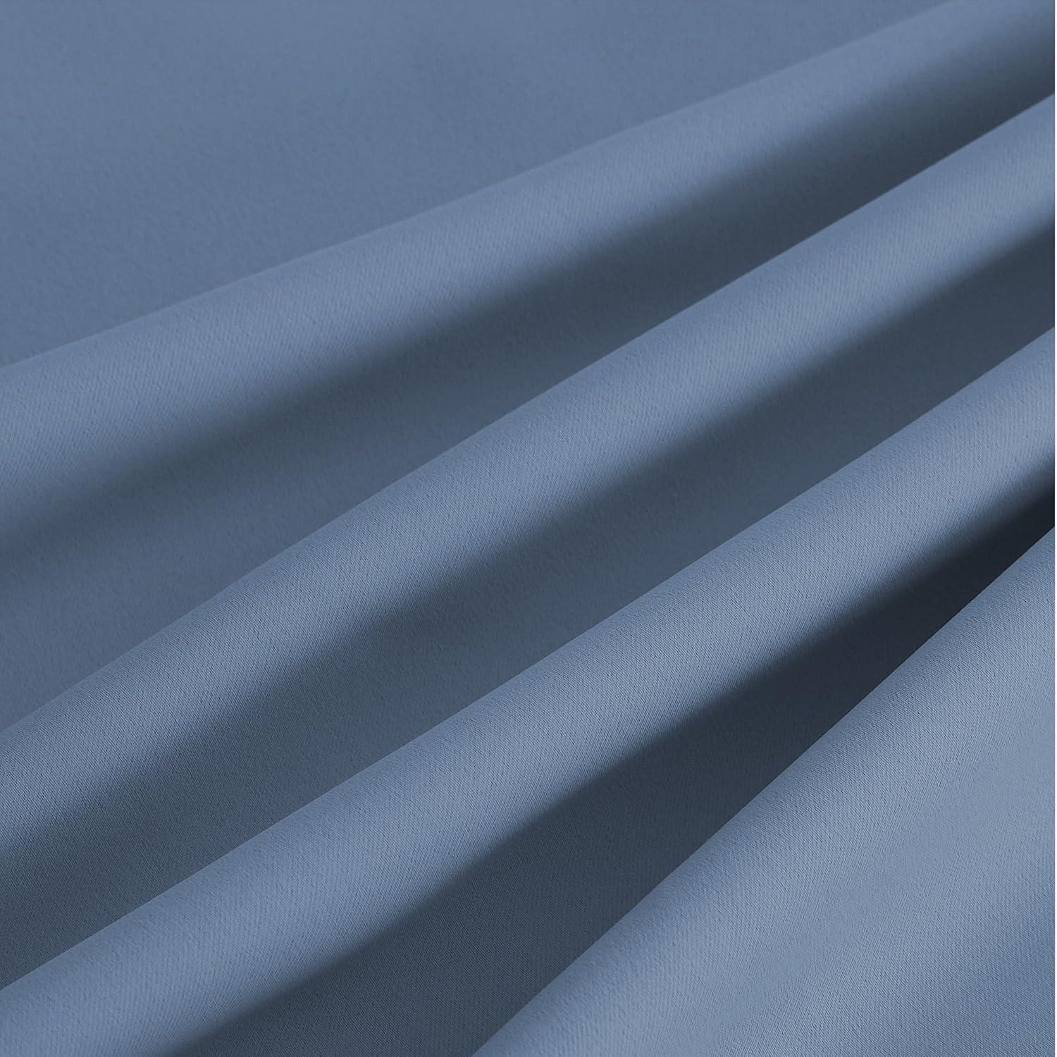 imageNICETOWN Navy Blue Blackout Panels 63 Inches Long  Grommet Thermal Insulated Shades for Living Room Yard Kids Room Laundry Pantry  1 Pair W52 x L63Stone Blue