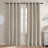 imageNICETOWN 100 Blackout Curtains for Bedroom W52 x L96 Pair Grey Crisp Faux Linen Thermal Insulated ampamp Energy Efficient Light Blocking Shield for Living Room Dining RoomNatural