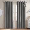 imageNICETOWN 100 Blackout Curtains for Bedroom W52 x L96 Pair Grey Crisp Faux Linen Thermal Insulated ampamp Energy Efficient Light Blocking Shield for Living Room Dining RoomGrey