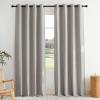imageNICETOWN 100 Blackout Curtains for Bedroom W52 x L96 Pair Grey Crisp Faux Linen Thermal Insulated ampamp Energy Efficient Light Blocking Shield for Living Room Dining RoomSilver Grey