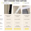 imageNICETOWN 100 Blackout French Door Curtains Privacy Curtains for Window 26 X 50 Inch Long Room Darkening Drapes Thermal Insulated Door Window Shades for Bedroom 1 Panel KhakiNatural