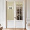 imageNICETOWN 100 Blackout French Door Curtains Privacy Curtains for Window 26 X 50 Inch Long Room Darkening Drapes Thermal Insulated Door Window Shades for Bedroom 1 Panel KhakiCream