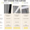 imageNICETOWN 100 Blackout French Door Curtains Privacy Curtains for Window 26 X 50 Inch Long Room Darkening Drapes Thermal Insulated Door Window Shades for Bedroom 1 Panel KhakiLight Grey