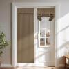 imageNICETOWN 100 Blackout French Door Curtains Privacy Curtains for Window 26 X 50 Inch Long Room Darkening Drapes Thermal Insulated Door Window Shades for Bedroom 1 Panel KhakiKhaki