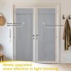 imageNICETOWN 100 Blackout French Door Curtains Privacy Curtains for Window 26 X 50 Inch Long Room Darkening Drapes Thermal Insulated Door Window Shades for Bedroom 1 Panel KhakiDove Gray
