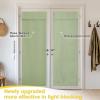 imageNICETOWN 100 Blackout French Door Curtains Privacy Curtains for Window 26 X 50 Inch Long Room Darkening Drapes Thermal Insulated Door Window Shades for Bedroom 1 Panel KhakiOlive Green
