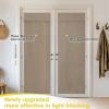 imageNICETOWN 100 Blackout French Door Curtains Privacy Curtains for Window 26 X 50 Inch Long Room Darkening Drapes Thermal Insulated Door Window Shades for Bedroom 1 Panel KhakiCappuccino