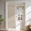 imageNICETOWN 100 Blackout French Door Curtains Privacy Curtains for Window 26 X 50 Inch Long Room Darkening Drapes Thermal Insulated Door Window Shades for Bedroom 1 Panel KhakiNatural