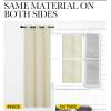 imageNICETOWN Bedroom Blackout Curtain Panel  120 inches by 102 inch Beige 1 PC Energy Saving Thermal Insulated Grommet Blackout Drapery for Patio Room Divider Curtain