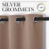 imageNICETOWN Blackout Curtain Blind for Bedroom Single Panel W42 x L45 inches Cappuccino Thermal Insulated Grommet Blackout Room Darkening DrapeDrapery