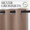 imageNICETOWN Blackout Curtain Blind for Bedroom Single Panel W42 x L54 inches Cappuccino Thermal Insulated Grommet Blackout Room Darkening DrapeDrapery