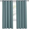 imageNICETOWN Blackout Greyish Blue Curtains ampamp Drapes for Living Room 1 Panel W55 x L78 Thermal Insulated Solid Grommet Sound Reducing Energy Saving Window Treatments for PorchHall