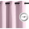 imageNICETOWN Navy Blue Blackout Panels 63 Inches Long  Grommet Thermal Insulated Shades for Living Room Yard Kids Room Laundry Pantry  1 Pair W52 x L63Baby Pink