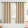 imageNICETOWN Navy Blue Blackout Panels 63 Inches Long  Grommet Thermal Insulated Shades for Living Room Yard Kids Room Laundry Pantry  1 Pair W52 x L63Biscotti Beige
