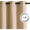 imageNICETOWN Navy Blue Blackout Panels 63 Inches Long  Grommet Thermal Insulated Shades for Living Room Yard Kids Room Laundry Pantry  1 Pair W52 x L63Biscotti Beige