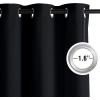 imageNICETOWN Navy Blue Blackout Panels 63 Inches Long  Grommet Thermal Insulated Shades for Living Room Yard Kids Room Laundry Pantry  1 Pair W52 x L63Black