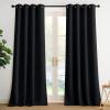 imageNICETOWN Navy Blue Blackout Panels 63 Inches Long  Grommet Thermal Insulated Shades for Living Room Yard Kids Room Laundry Pantry  1 Pair W52 x L63Black