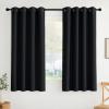 imageNICETOWN Navy Blue Blackout Panels 63 Inches Long  Grommet Thermal Insulated Shades for Living Room Yard Kids Room Laundry Pantry  1 Pair W52 x L63Black