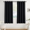 imageNICETOWN Navy Blue Blackout Panels 63 Inches Long  Grommet Thermal Insulated Shades for Living Room Yard Kids Room Laundry Pantry  1 Pair W52 x L63Black