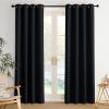 imageNICETOWN Navy Blue Blackout Panels 63 Inches Long  Grommet Thermal Insulated Shades for Living Room Yard Kids Room Laundry Pantry  1 Pair W52 x L63Black