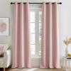 imageNICETOWN Navy Blue Blackout Panels 63 Inches Long  Grommet Thermal Insulated Shades for Living Room Yard Kids Room Laundry Pantry  1 Pair W52 x L63Blush Pink