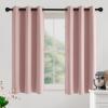 imageNICETOWN Navy Blue Blackout Panels 63 Inches Long  Grommet Thermal Insulated Shades for Living Room Yard Kids Room Laundry Pantry  1 Pair W52 x L63Blush Pink